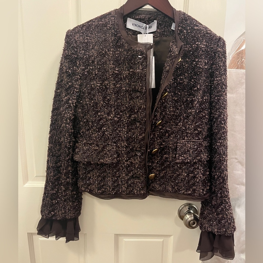 Veronica Beard Audrina Dark Currant Jacket NWT Size 0
